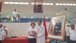 حضور السيد رئيس المجلس محمد الحبيب نازومي لفعاليات “الرياضة الجماهيرية” رفقة البطلة نزهة بدوان
